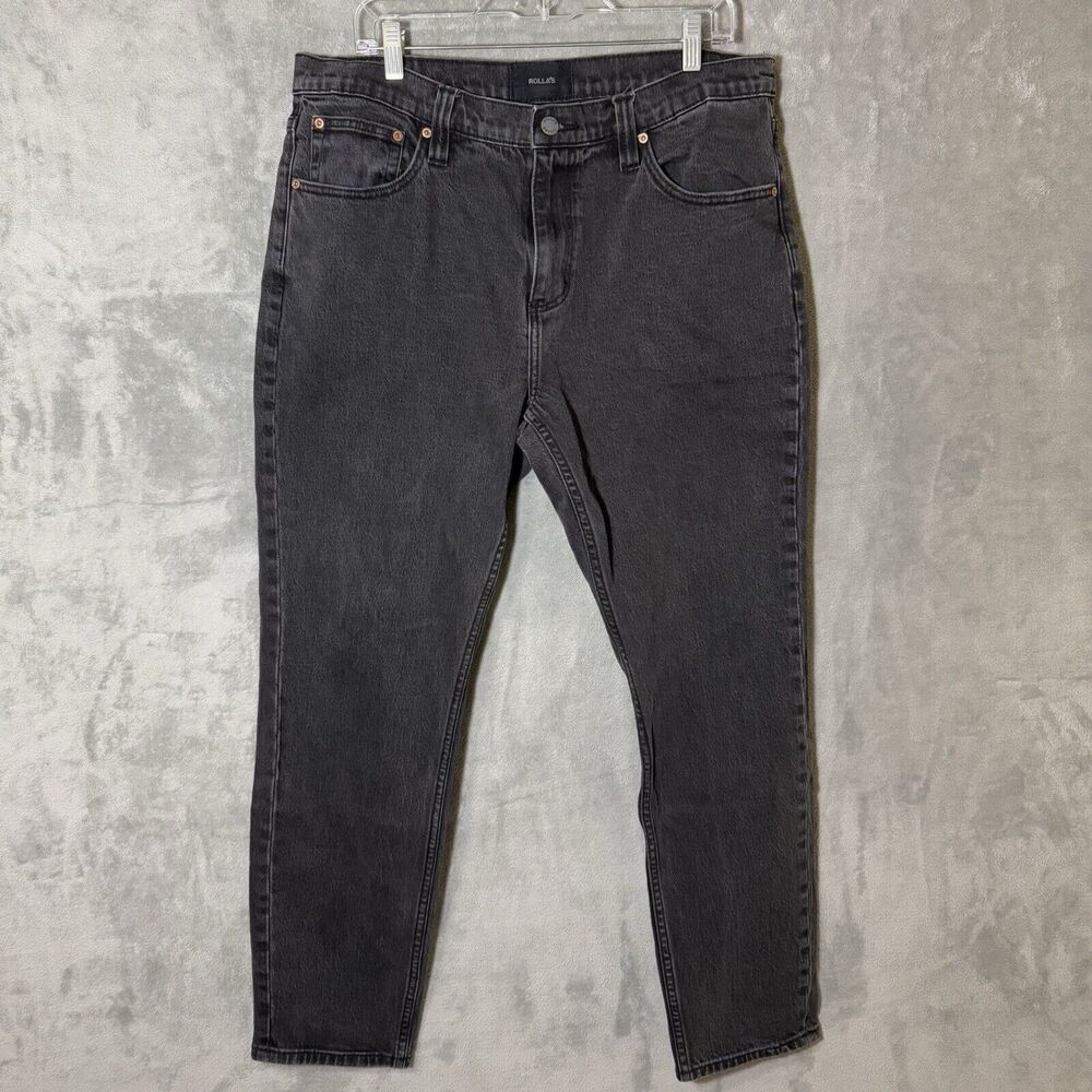 ROLLA'S Jeans Mens Size 36x32 (*36x29) Tim Slims Black Slim Fit Australian